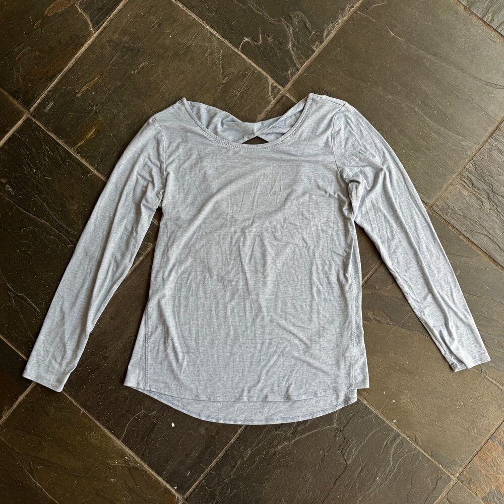 Athleta Light Blue Long Sleeve Athletic Top Women's Size L